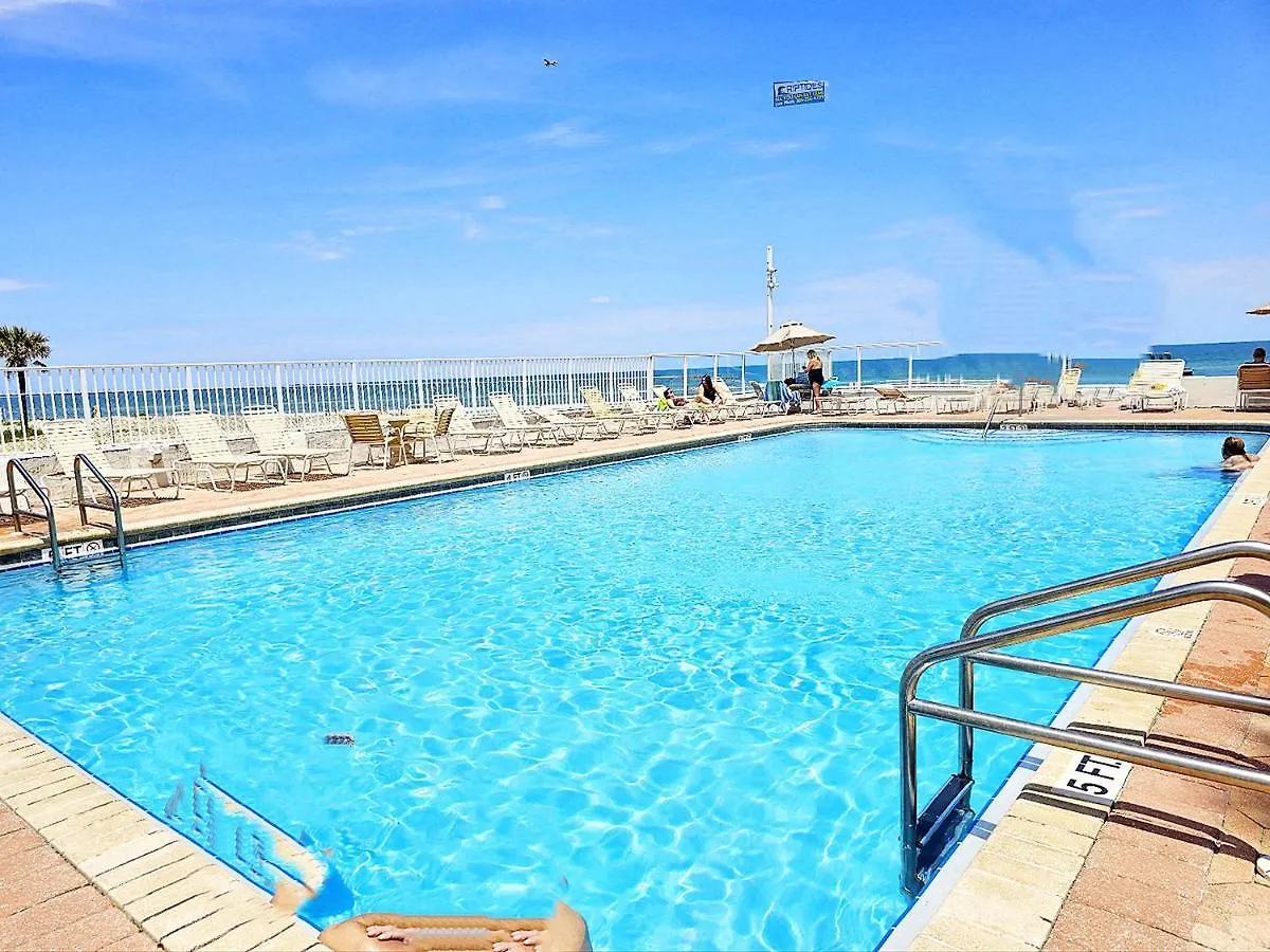 Oceanfront Escape With Balcony And Heated Salt Water Pool Sleeps 4 Aparthotel Daytona Beach